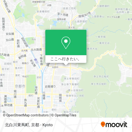 北白川東蔦町地図