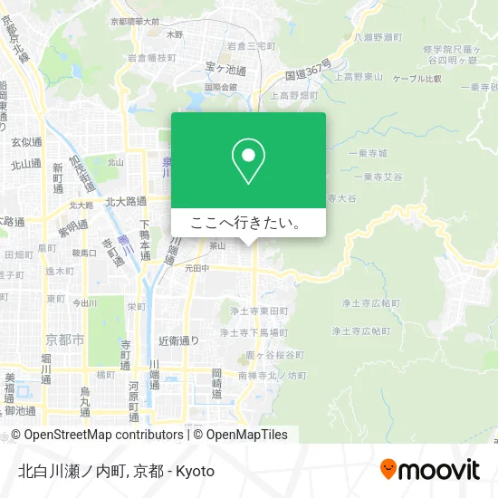 北白川瀬ノ内町地図