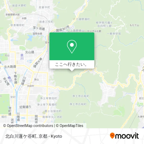 北白川蓬ケ谷町地図