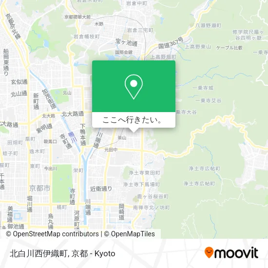 北白川西伊織町地図