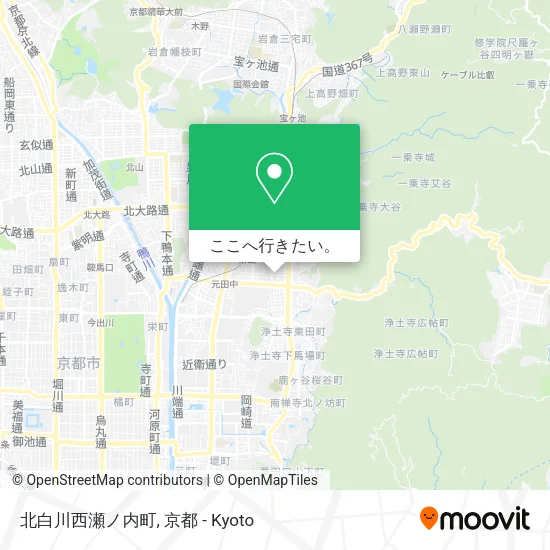 北白川西瀬ノ内町地図