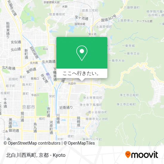 北白川西蔦町地図