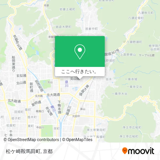 松ケ崎鞍馬田町地図