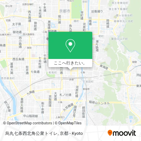 烏丸七条西北角公衆トイレ地図