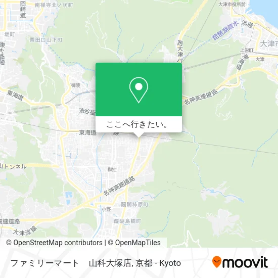 ファミリーマート　山科大塚店地図
