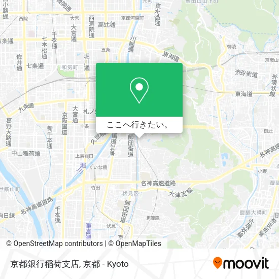 京都銀行稲荷支店地図