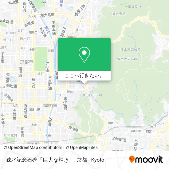 疎水記念石碑「巨大な輝き」地図