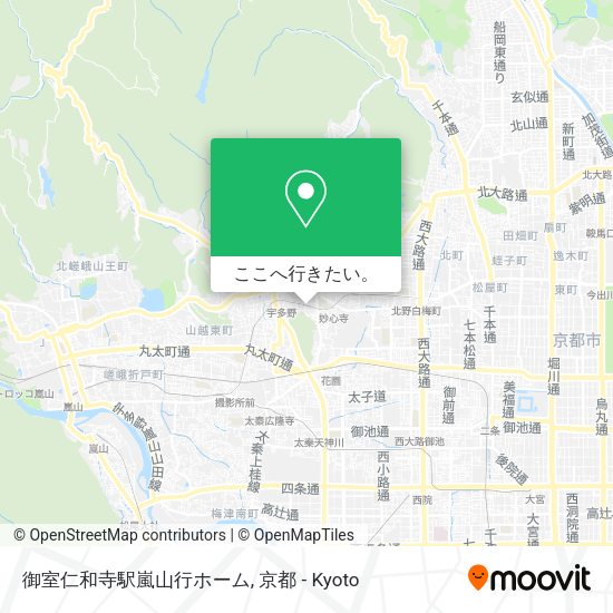 御室仁和寺駅嵐山行ホーム地図