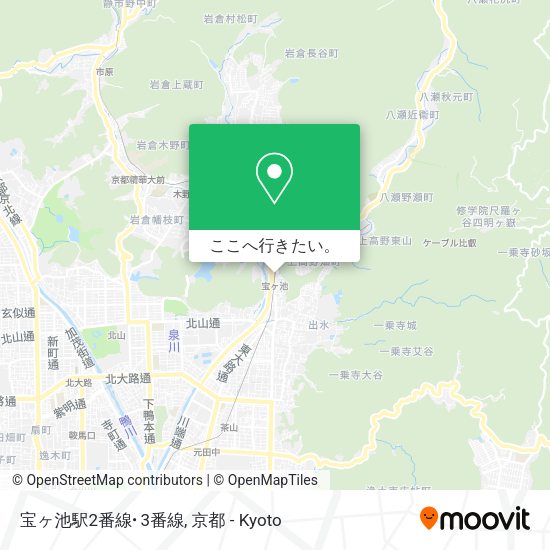 宝ヶ池駅2番線･3番線地図