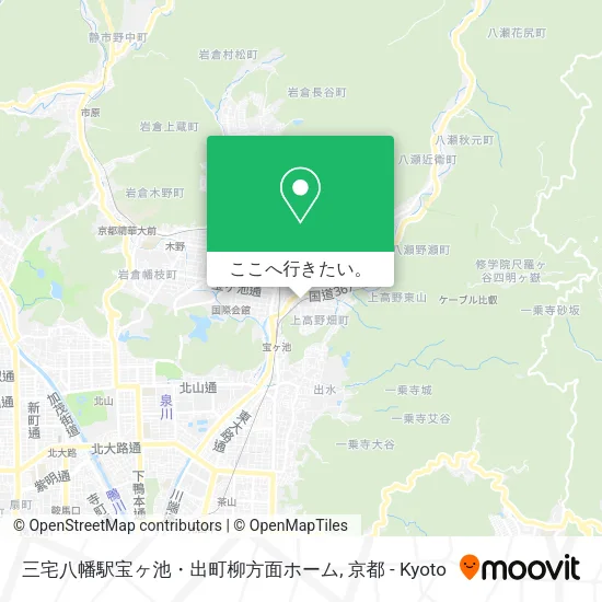 三宅八幡駅宝ヶ池・出町柳方面ホーム地図