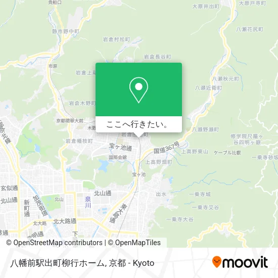 八幡前駅出町柳行ホーム地図