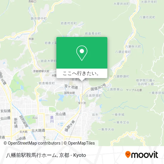 八幡前駅鞍馬行ホーム地図