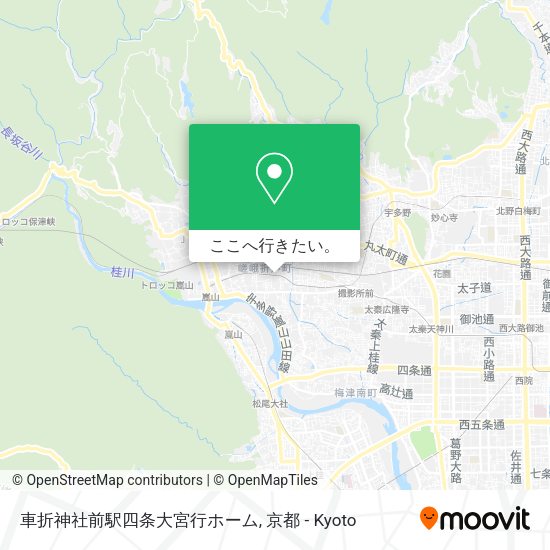 車折神社前駅四条大宮行ホーム地図