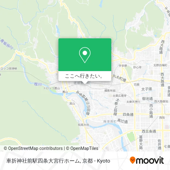 車折神社前駅四条大宮行ホーム地図