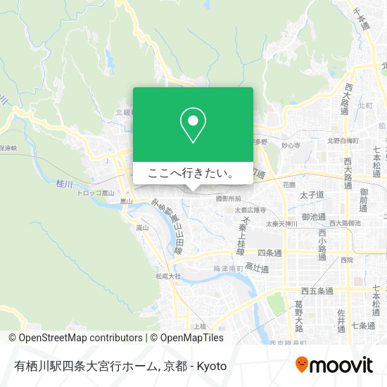 有栖川駅四条大宮行ホーム地図