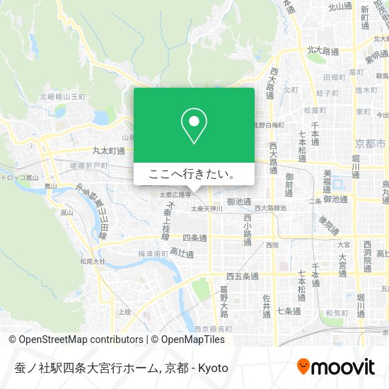 蚕ノ社駅四条大宮行ホーム地図