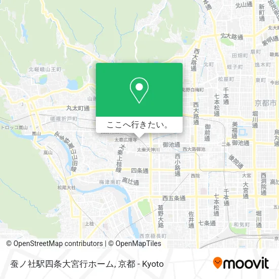 蚕ノ社駅四条大宮行ホーム地図