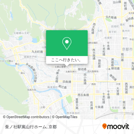 蚕ノ社駅嵐山行ホーム地図