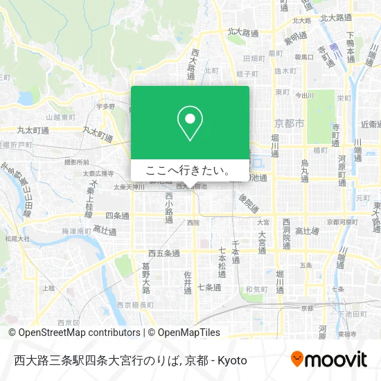 西大路三条駅四条大宮行のりば地図