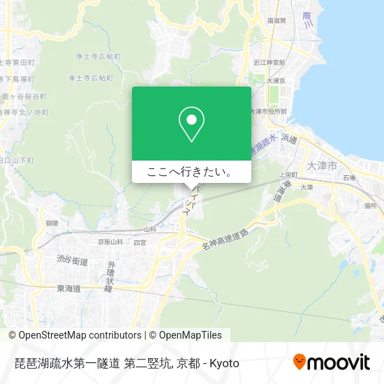 琵琶湖疏水第一隧道 第二竪坑地図