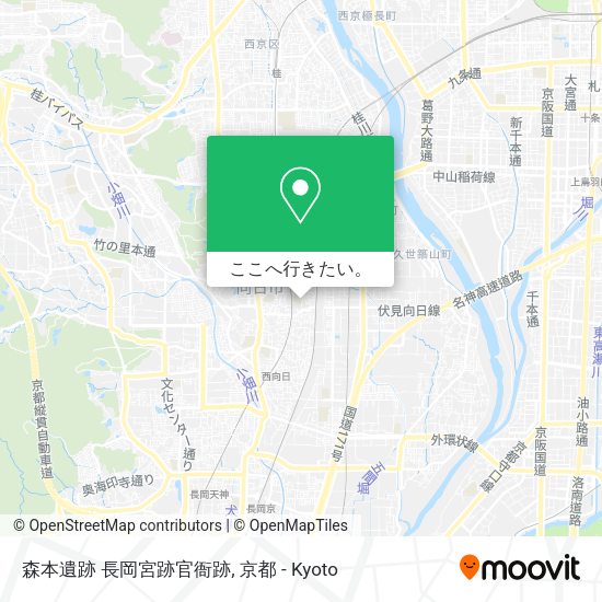 森本遺跡 長岡宮跡官衙跡地図
