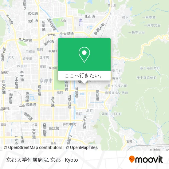 京都大学付属病院地図