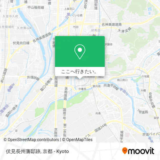 伏見長州藩邸跡地図