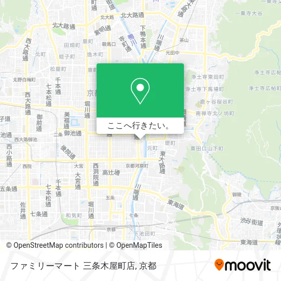 ファミリーマート 三条木屋町店地図