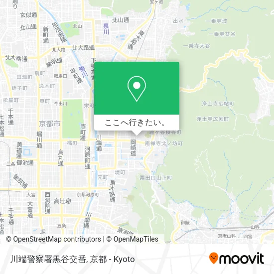 川端警察署黒谷交番地図