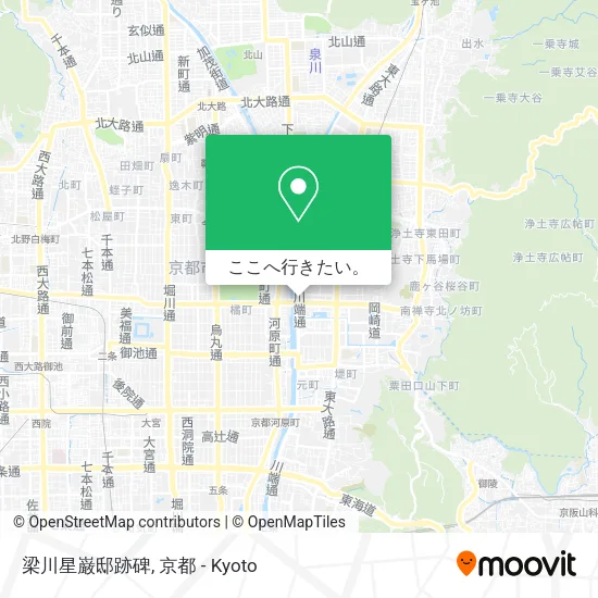 梁川星巌邸跡碑地図