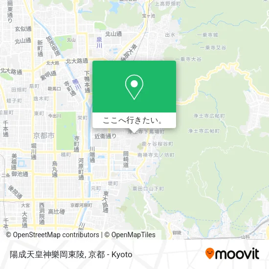 陽成天皇神樂岡東陵地図