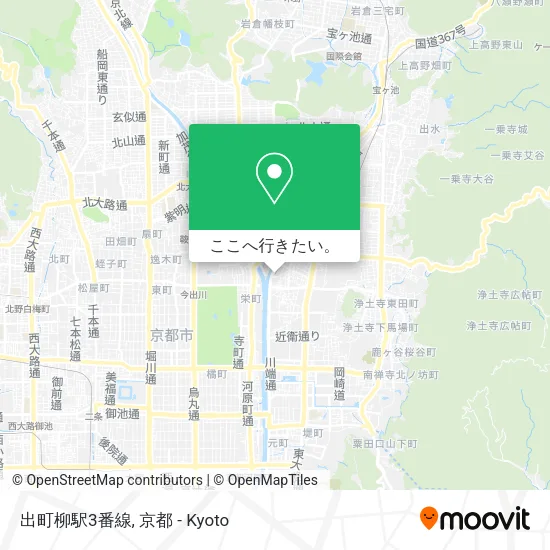 出町柳駅3番線地図