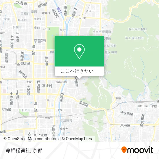 命婦稲荷社地図