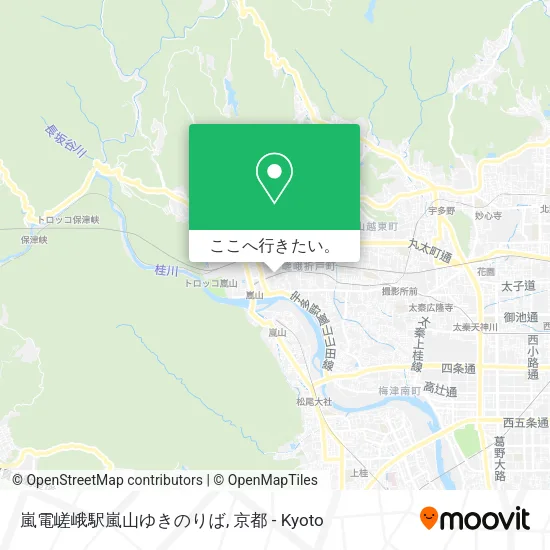 嵐電嵯峨駅嵐山ゆきのりば地図