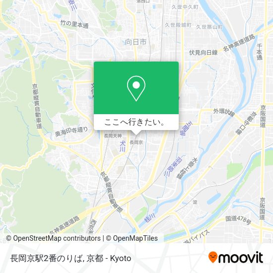 長岡京駅2番のりば地図