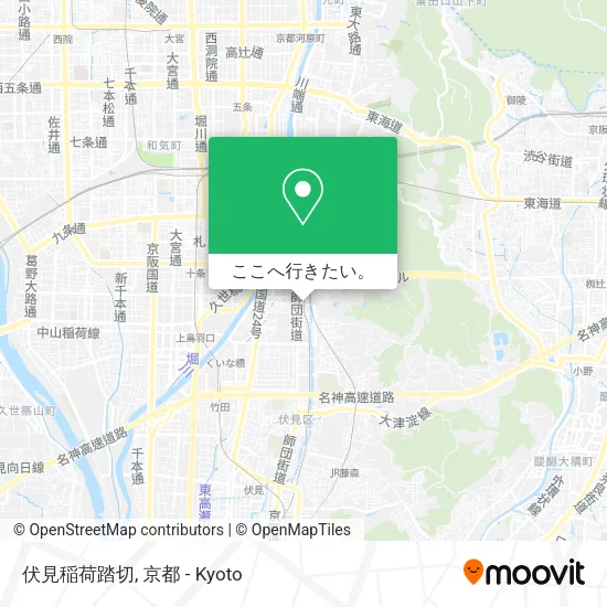 伏見稲荷踏切地図