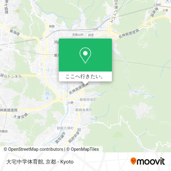大宅中学体育館地図