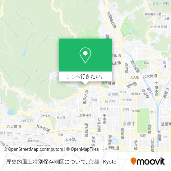 歴史的風土特別保存地区について地図