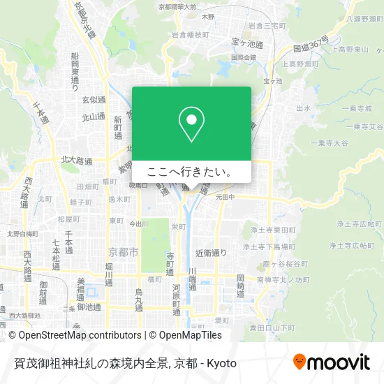 賀茂御祖神社糺の森境内全景地図