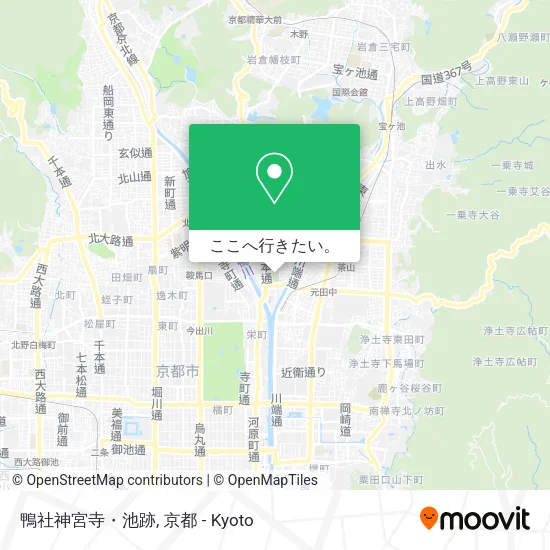 鴨社神宮寺・池跡地図