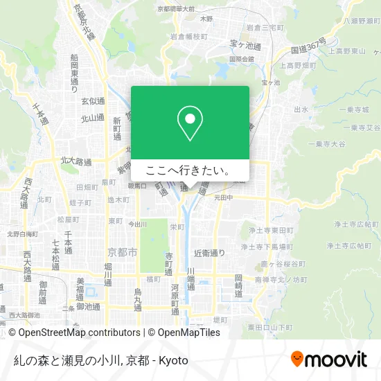 糺の森と瀬見の小川地図