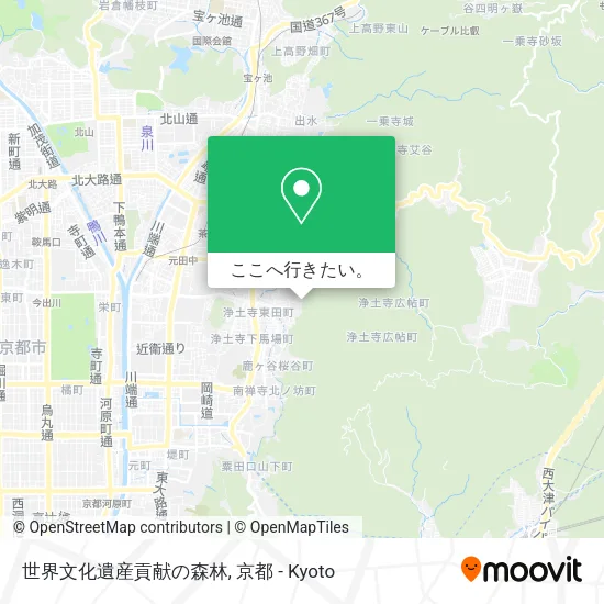 世界文化遺産貢献の森林地図