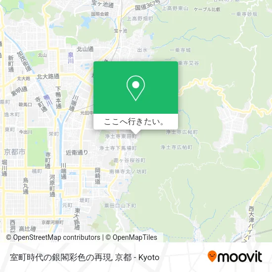 室町時代の銀閣彩色の再現地図