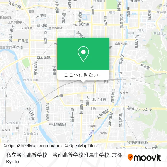 私立洛南高等学校・洛南高等学校附属中学校地図