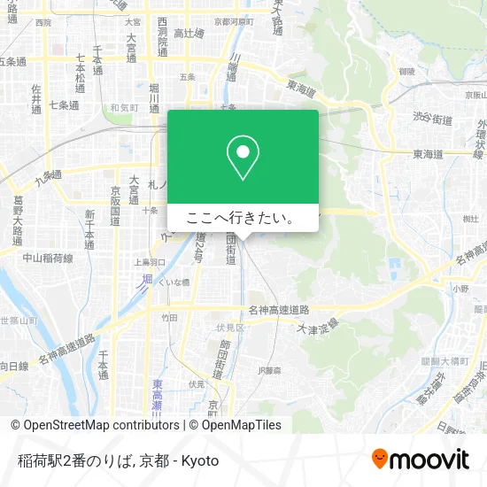 稲荷駅2番のりば地図