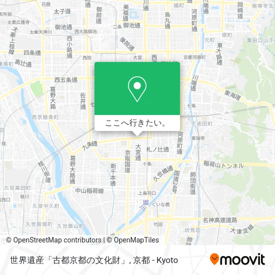 世界遺産「古都京都の文化財」地図