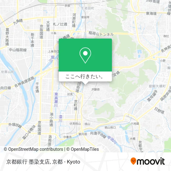 京都銀行 墨染支店地図