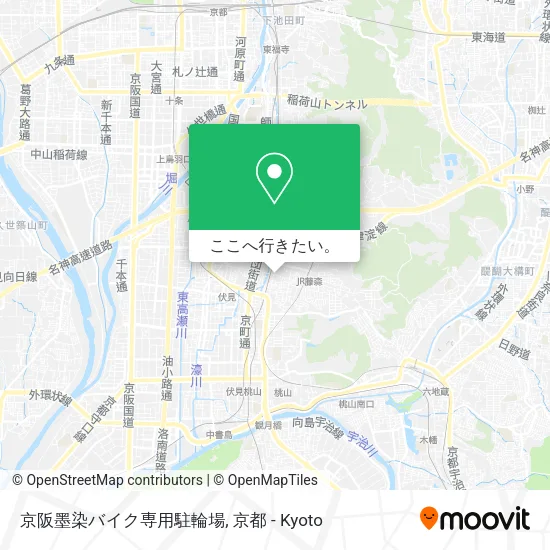 京阪墨染バイク専用駐輪場地図