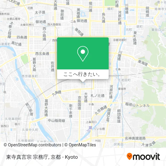 東寺真言宗 宗務庁地図