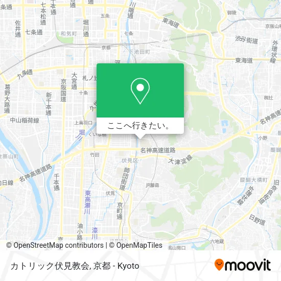 カトリック伏見教会地図